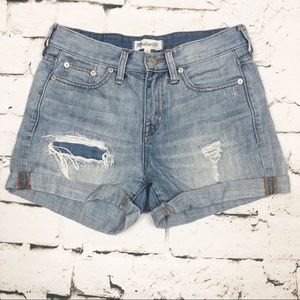 Madewell Distressed light blue Jean Shorts Size 24